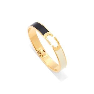 Marc Jacobs The Medallion Bangle Bracelet Gold Black Cream J103MT8PF22-001 New‎